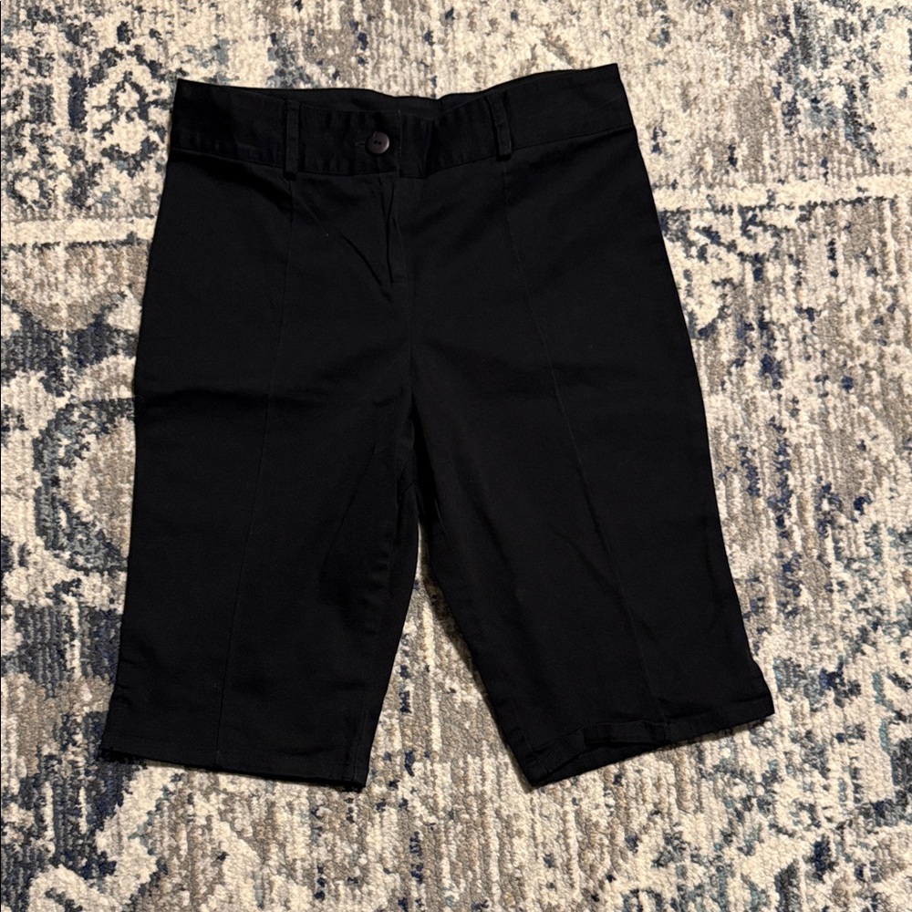 Hipgirl by Wrapper Classic Black Women's Bermuda Shorts Y2K 97% Cotton